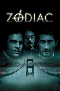 Zodiac movie poster showing investigator surrounded by case files and cryptic symbols